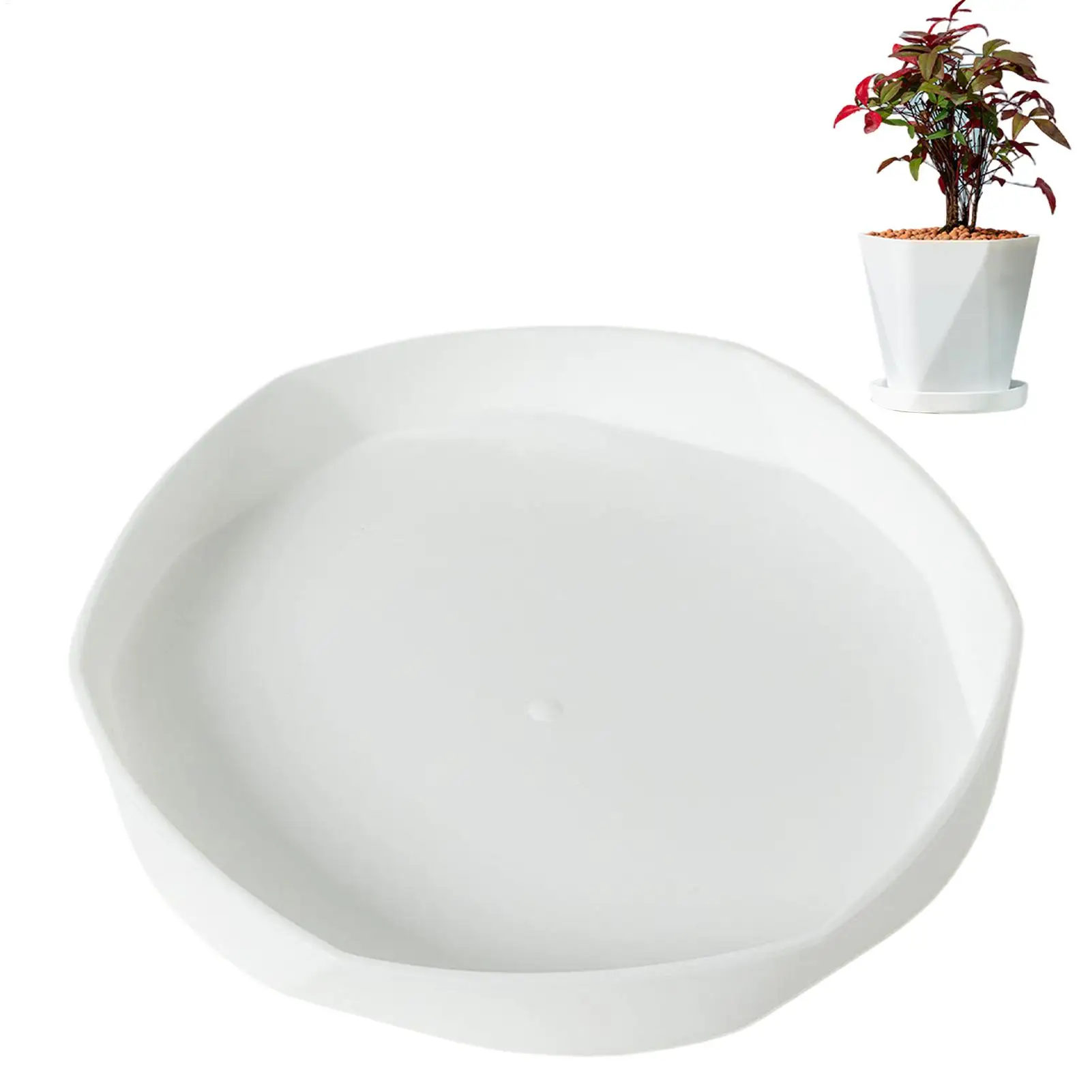 Round Plant Saucer Tray Leak-Proof Drip Catcher  Protect Floors & Furniture for Pots, Indoor Outdoor Garden Balcony Use