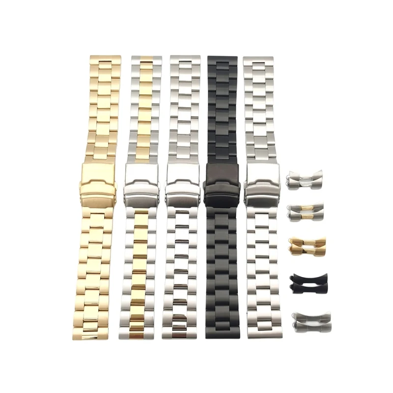 

316L Stainless Steel 20mm 22mm Universal Straight End Curved End Oyster Bracelet Watch Band Strap Fit for ROX Dive