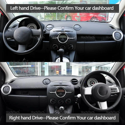 Imagen 2 del producto Cubierta DE salpicadero para Mazda 2 Mazda2 DE Demio 2007-2014, cubierta DE salpicadero DE coche, almohadilla para evitar luz, alfombrilla para Panel DE instrumentos, alfombras