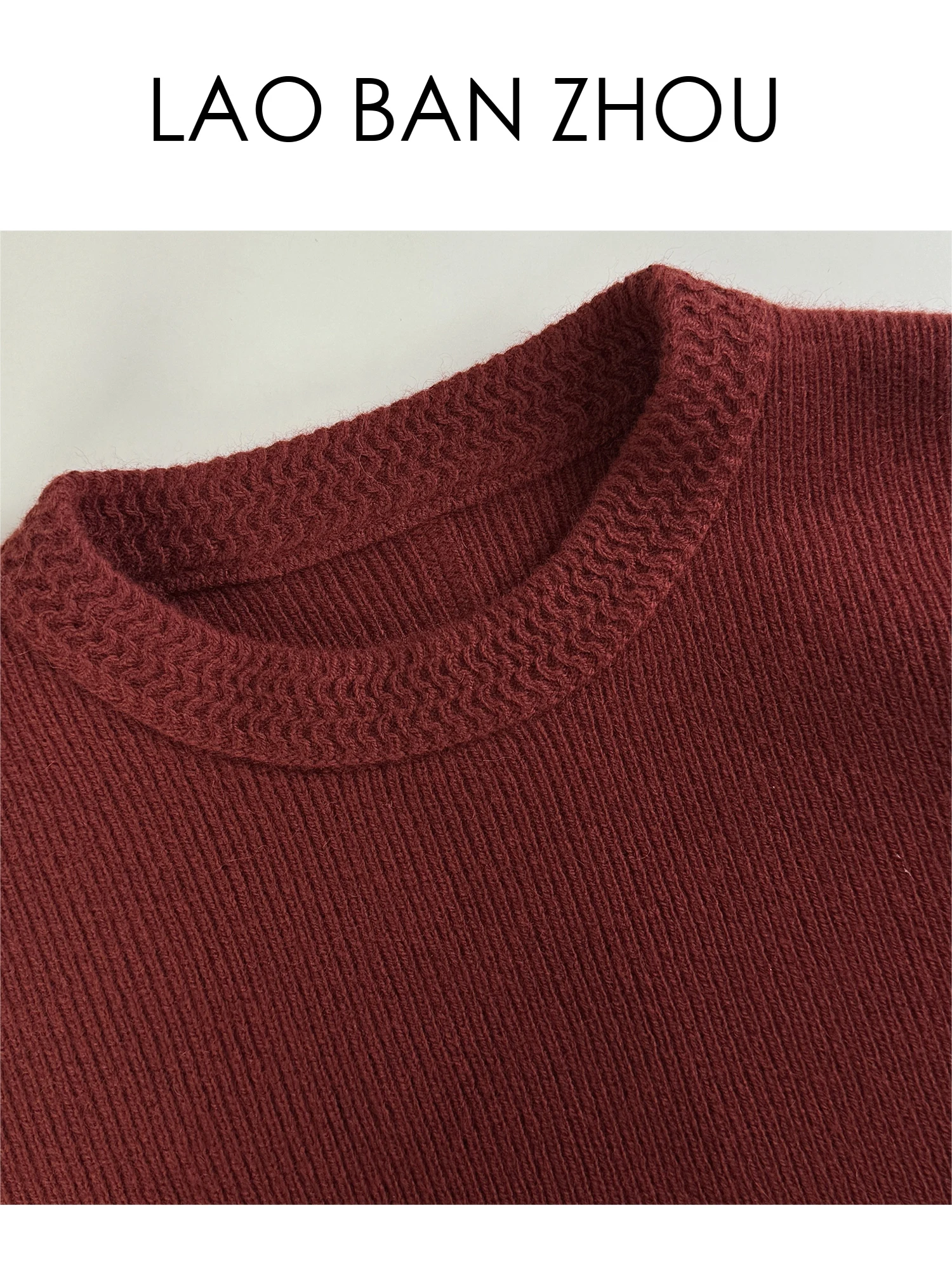

mat Lazy Design Pure Color Oversized round Ne Sweater Commute Sle Wool Blend Long Sve Knitwear for Autumn Winter