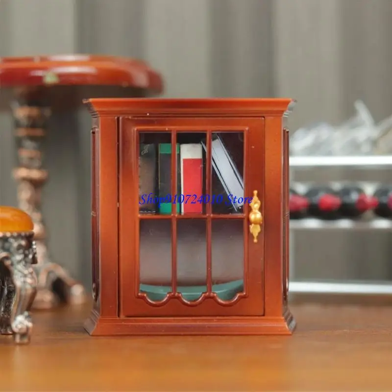 

77HD Miniature Wall Cabinet Model Figurine for 1/12 Scale Dollhouses Detailed Decors