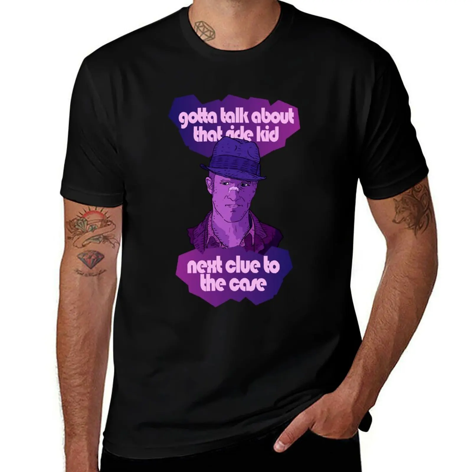 

miller, gotta talk about that ride. next clue to the case. T-Shirt summer top blacks men t shirt