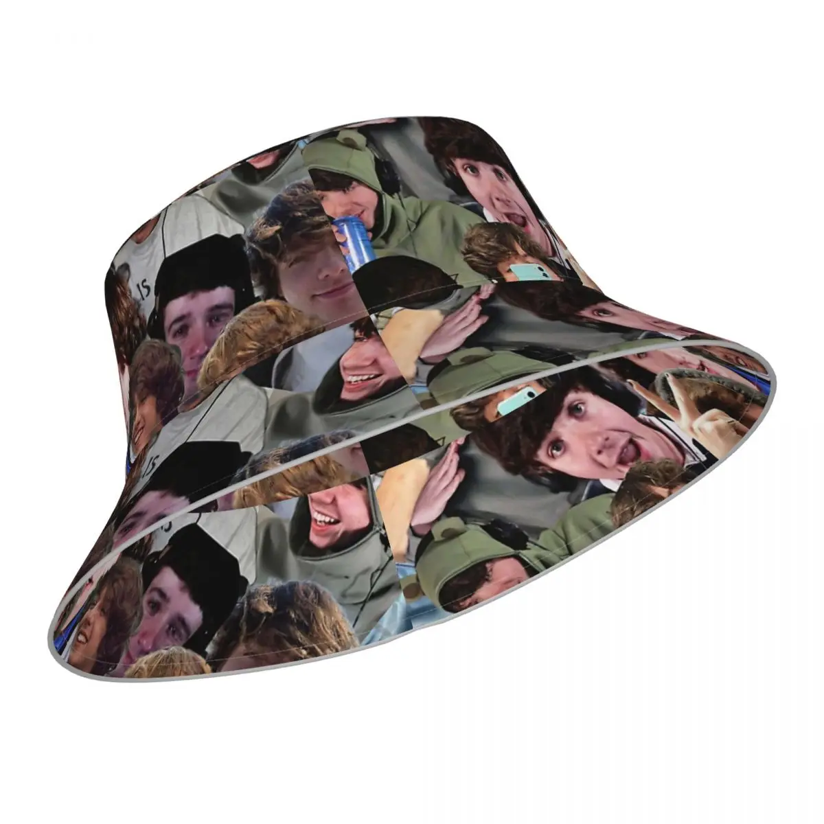 Karl Jacobs Collage Art reflective Bucket Hat Men Women Bucket Hat Outdoor Sunscreen Beach Hat Sun Hiking Fishing Cap