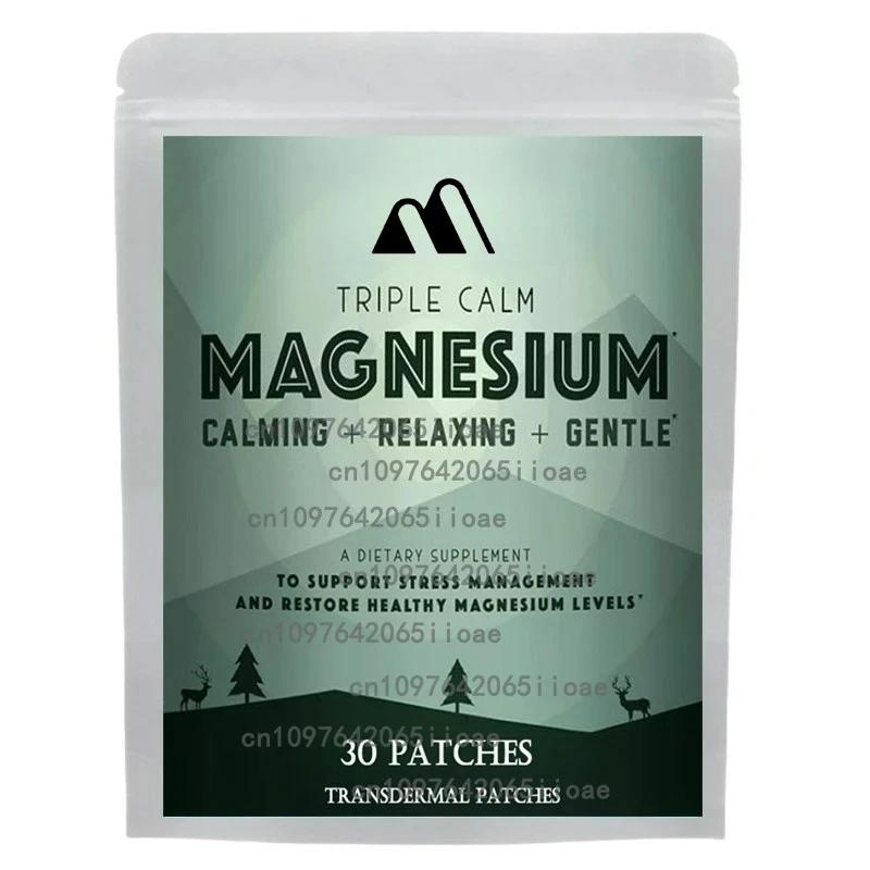 30 Patches Magnesium Complex Compound Transdermal Patches Support Calm, Restful Mood & Muscle