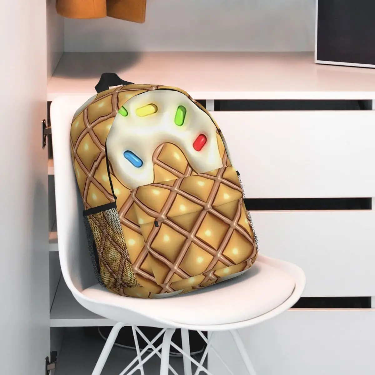 Ice Cream Dripping Kawaii Backpack Student BookBag Kids School Bag Computer Shoulder Bags for Boys Girls