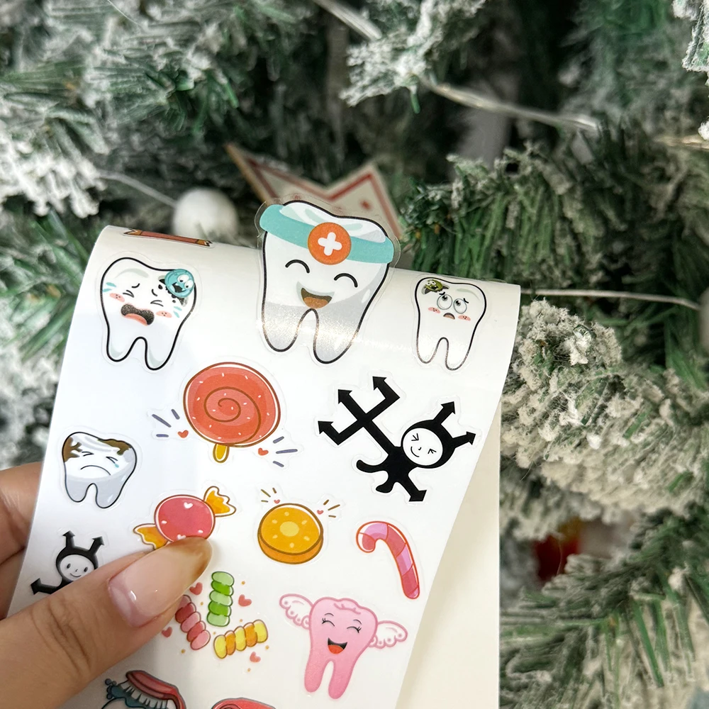 Waterproof Teeth Protection Series Sticker Tooth Shaped Mirror Wall Stickers Toothbrush Shape Dentistry Clinic Decorative Gifts - Image 6