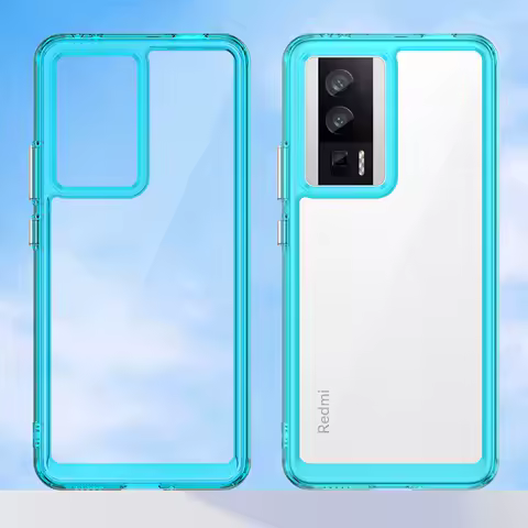Candy Color Transparent Case For POCO F5 X5 X4 GT M4 M3 M6 Pro F4 F3 C50 C51 C31 C3 Wrap Frame Silicone Back Case Cover Funda