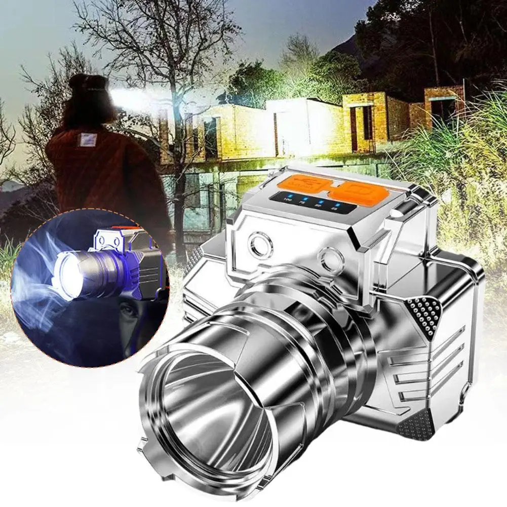 Powerful Bright Led Lamp Waterproof Camping Light Work Torch Model Lamps Rechargeable 3 Lighting Outdoor L H9k3