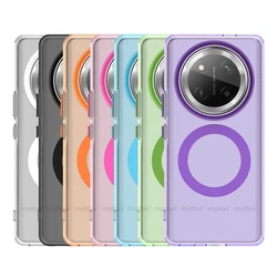 Für Honor X9C Fall Abdeckung Honor X9C Capa Zurück Transparent Drahtlose Lade Ringförmige Magnetische Matte Klar Fundas Huawei Honor X9C