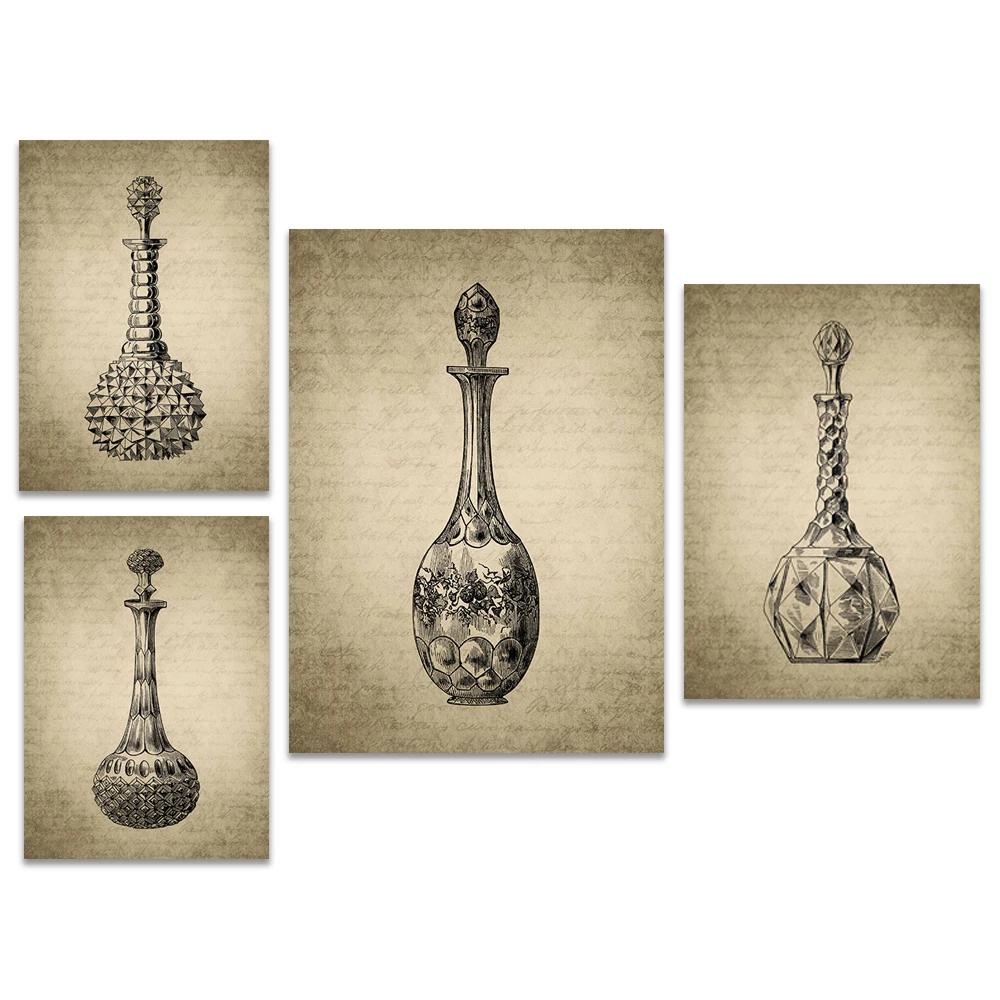 

Vintage Decanter Print, Decanter Art, Vintage Wall Art Design Poster Home Decor