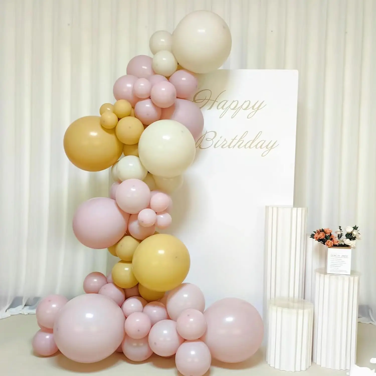 50/100 Stück staubige rosa Latexballons 12-5 Zoll Boho Blush Pink Geburtstags-Heliumballon für Mädchen Babyparty Jahrestag Hochzeit P – Detail 3