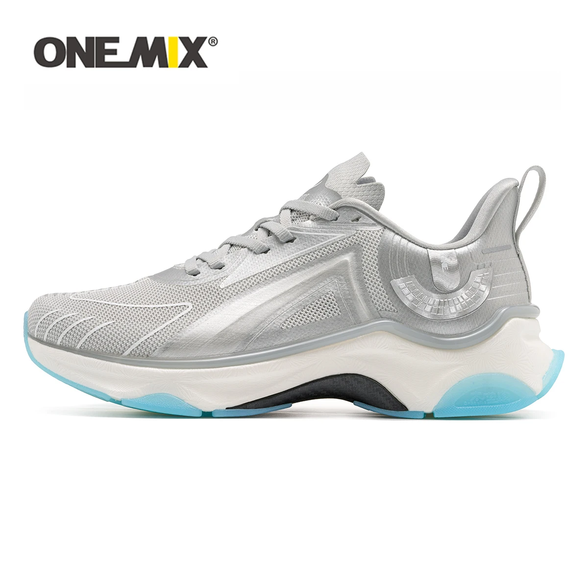 ONEMIX Buty do biegania dla mężczyzn Oddychające buty sportowe z siatki Sznurowane buty do biegania na świeżym powietrzu Antypoślizgowe modne buty do chodzenia Trampki