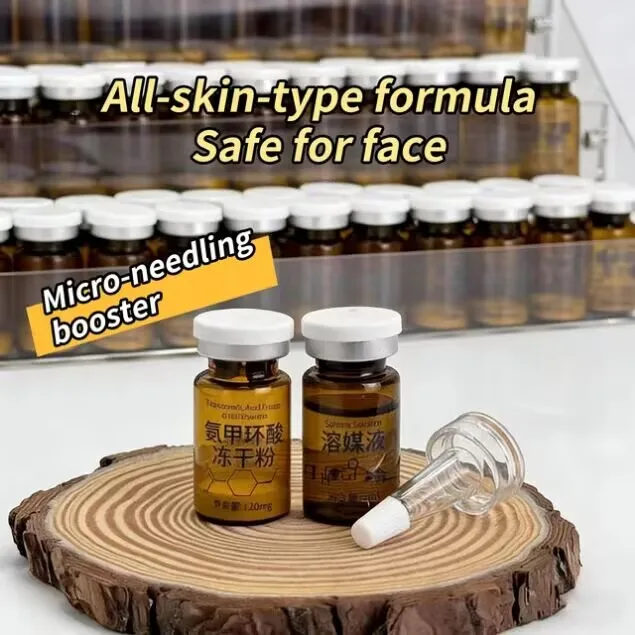 Sérum Facial Potente e Iluminador com Ácido Tranexâmico e Vitamina C para Hidratação Profunda e Cuidados Radiantes com a Pele