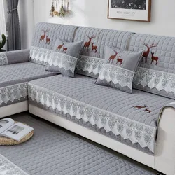 Four Season Corner Sofa Cushion Plaid Non-slip Sofa Cover Protector Chaise Couch Cover 1/2/3/4-seater Sofá Towel for Living Room