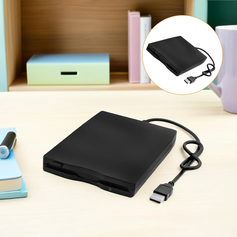 

External Floppy Disk Drive Usb 2.0 Portable High Speed Data Transfer For 7 10 Laptop Desktop Black
