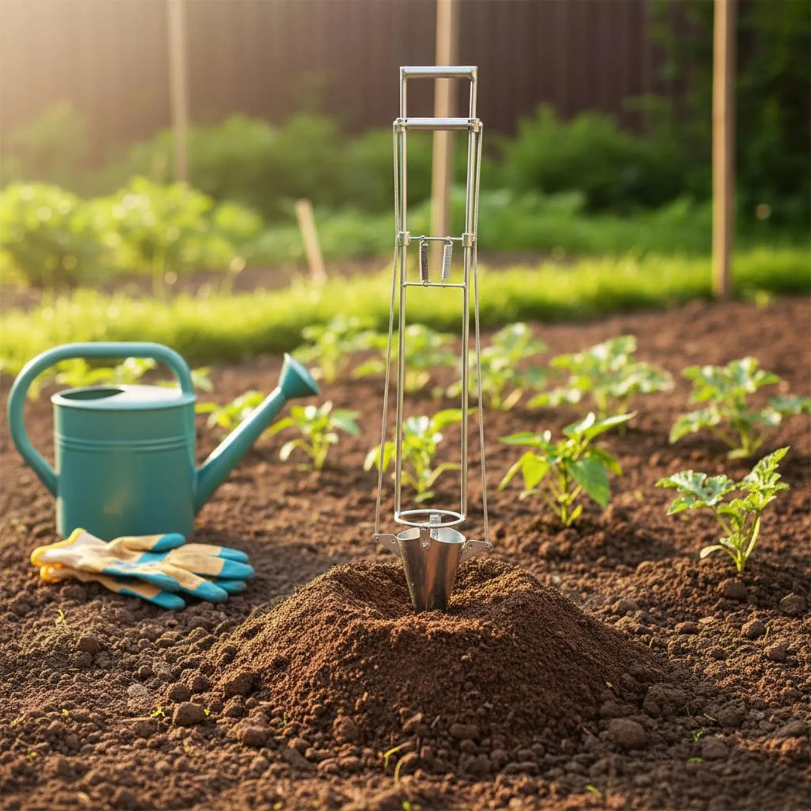 

Manual Young Plant Transplanter No Bending Required Long Handle Young Plant Planter Standing Plant Transplanter Easy to Use