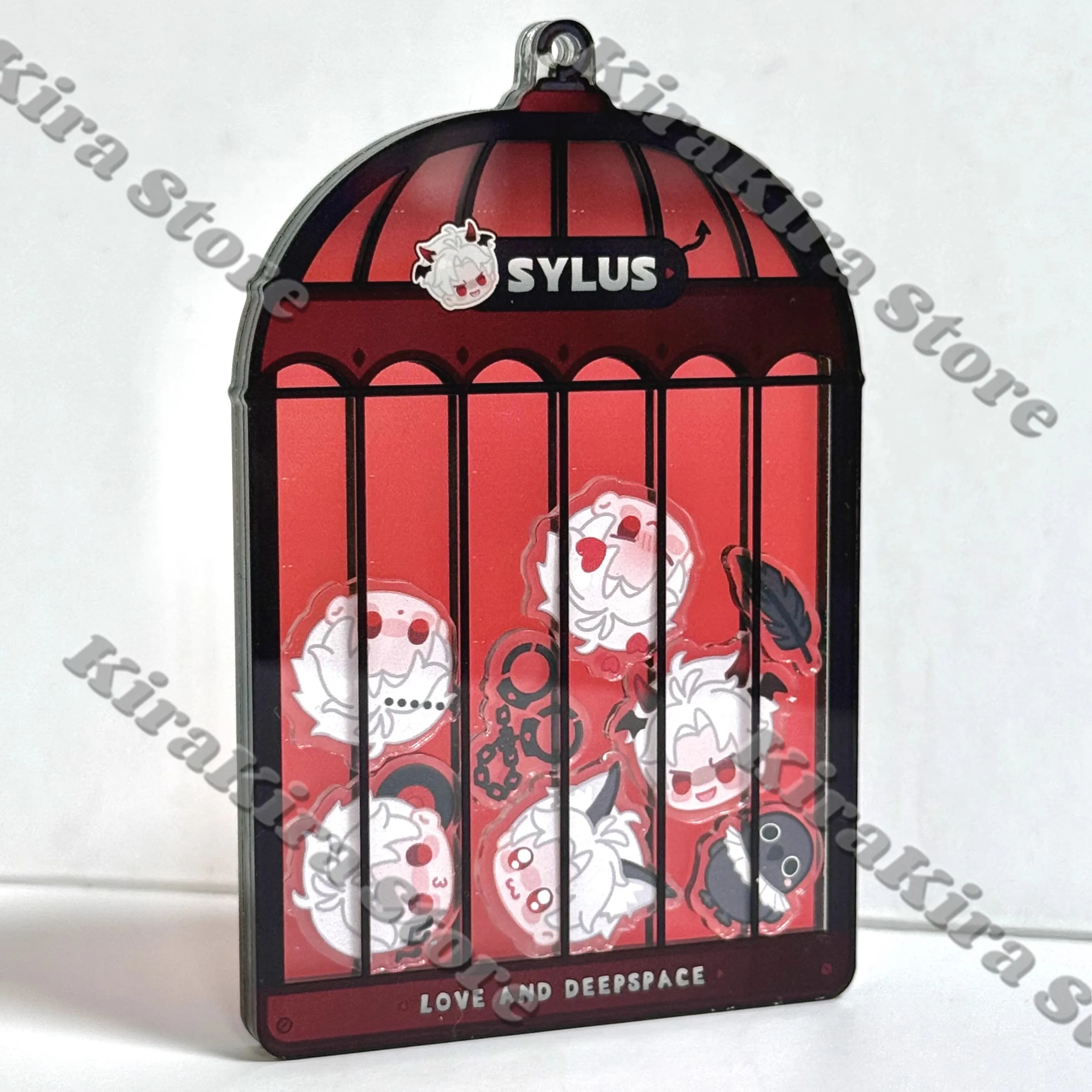 Zayne 키 체인 아크릴 가방 펜던트 사랑과 Deepspace Rafayel Xavier Sylus 독창성 Anime Shake Shakes Keyring Caleb Decor