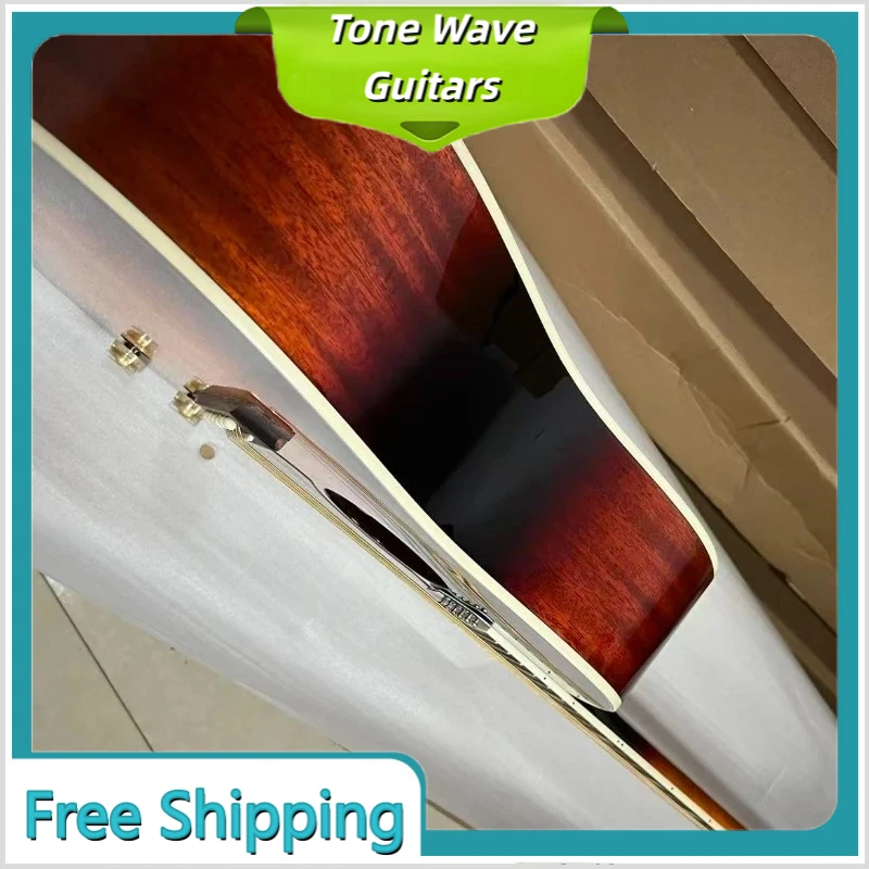 Sunset J160 With Pickup 41 Inch Fixed Bridge Solid Top Acoustic Guitar 6 String Rosewood  FingerBoard Picea Body Folk Beginner