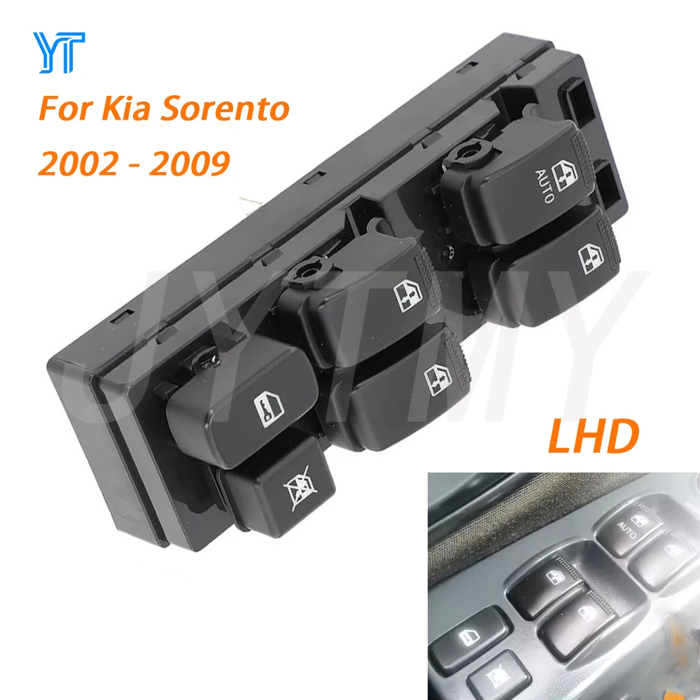 

For Kia Sorento 2003 2004 2005 2009 93570-3E410-BL Front Left LHD Electric Power Window Control Switch Button Parts 93570-3E410