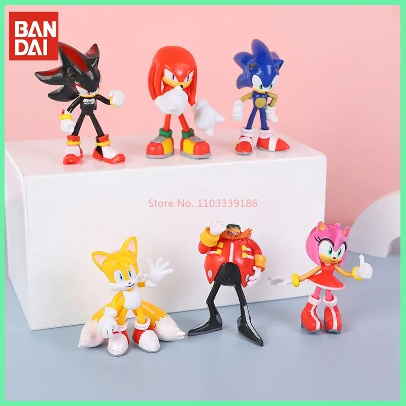 6cm 6 Style Hot Selling Sonics Film And Television Pvc Character Toy Hedgehog Shadow Tail Figure Model Dolls Children Toys