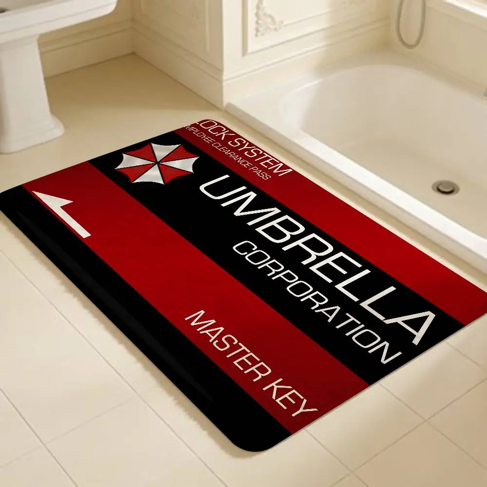 Resident Evil Umbrella Us Troops Door Mat Kids Room Bedroom Decoration Balcony Anti-Slip Doormat Living Room Doormat Area Rug