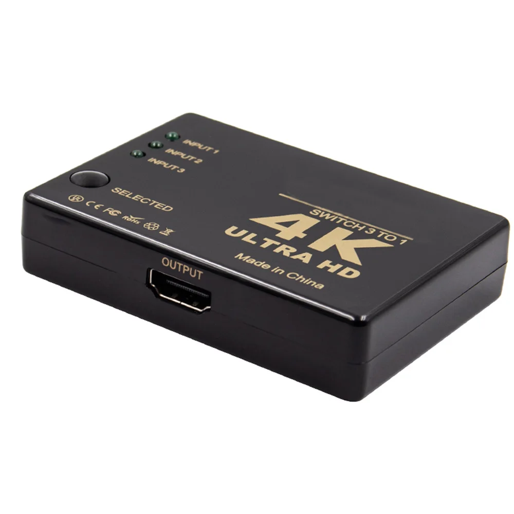 3 Port 4K*2K 1080P Switcher HDMI-compatible Selector 3x1 Splitter Box Ultra HD for PC DVD HDTV Xbox PS3 PS4 Multimedia HOT sale