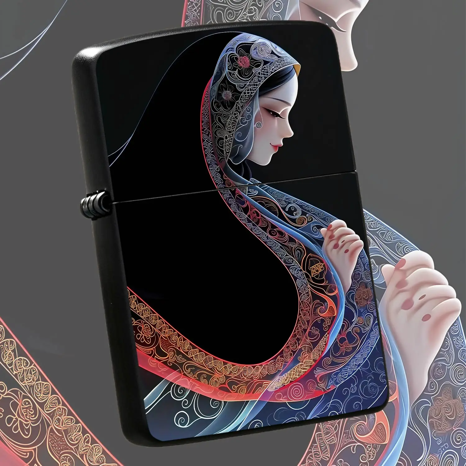 Style Exquisite Line Art Lady Pattern Lighter, Aesthetic Ornate Pattern Artistic Desktop Decor, Portable Versatile Daily Use Item, Thoughtful Elegant Gift For Family Friends Lovers For All Scenarios A Humorous And Interesting Lighter