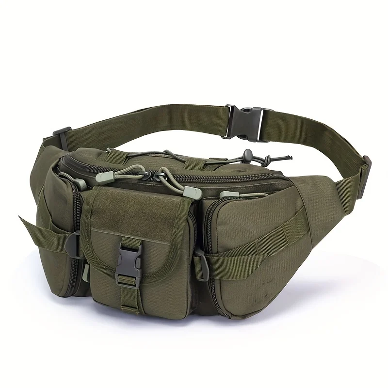 Outdoor Walking Large Capacity Sports Fanny Pack Tactical Waterproof Oxford Cloth Multi-functional Chest Bag Leisure Fanny Pack