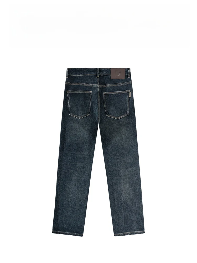 

Мужские джинсы BAIRBAOLIY: утолщенные, прямого кроя, в стиле ретро, осенне-зимние, универсальные, люксовые, модные, длинные брюки