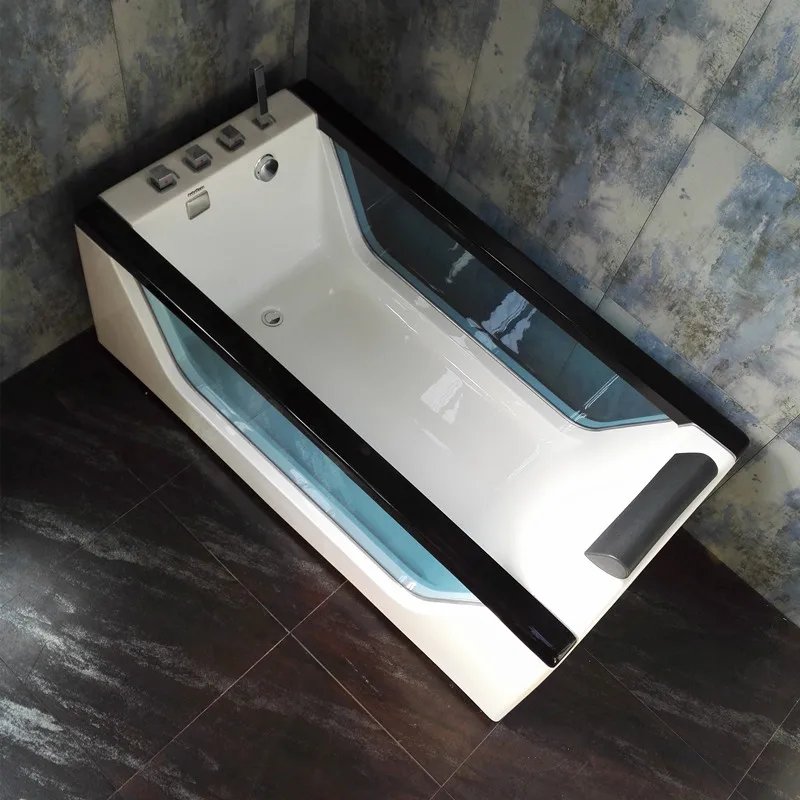 

Rectangle acrylic bathtub independent single integrated surf bubble thermostatic Jacuzzi