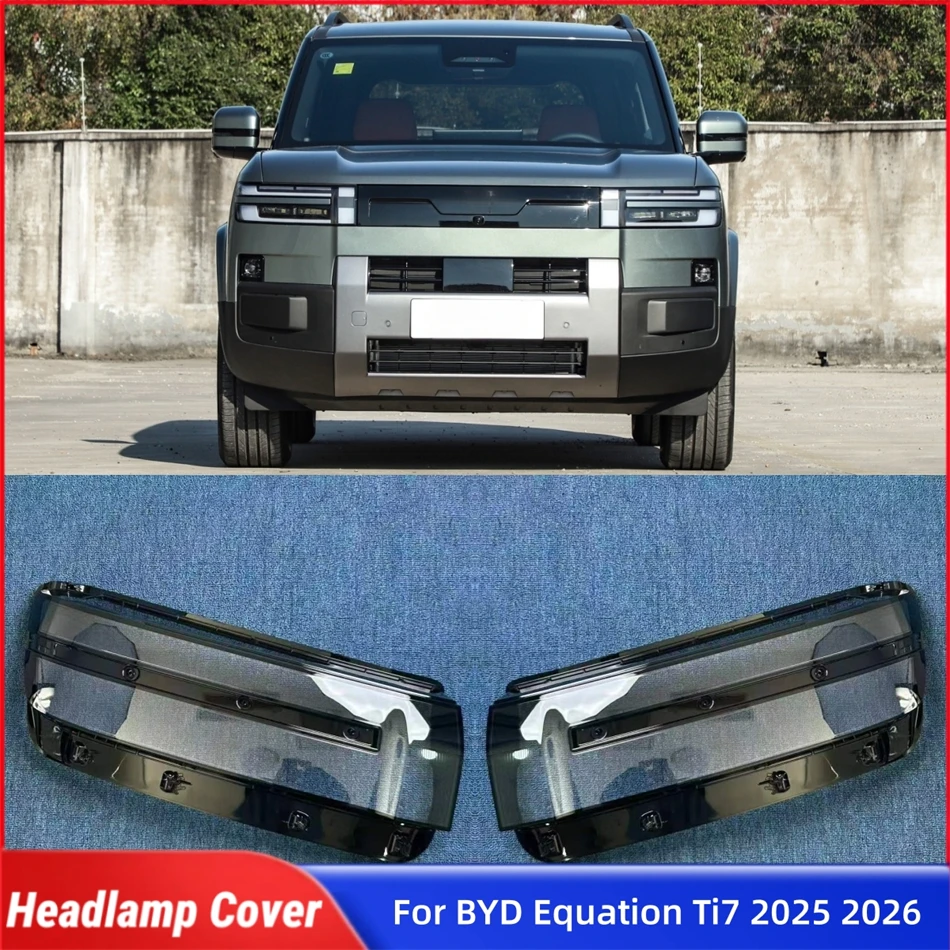 For BYD Equation Ti7 2025 2026 Accessory Cars Shade Headlight Headlights Cover Car Front Headlight Lens Cover Lights Shell