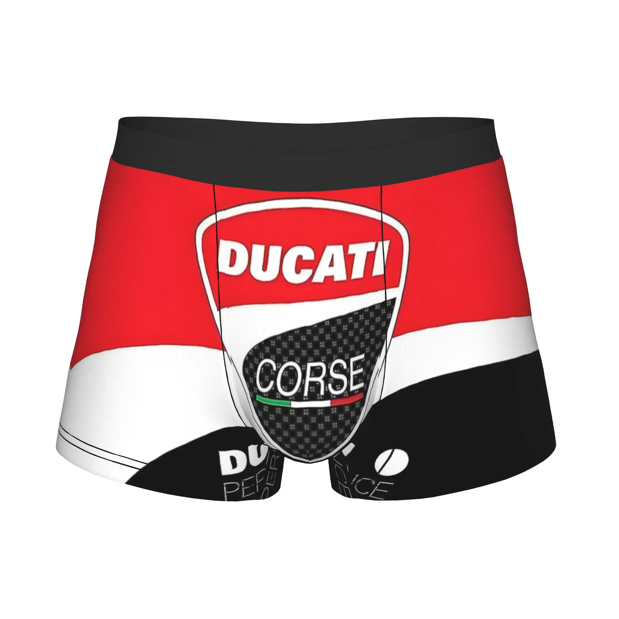 Male Funny Ducatis Motorcycle Underwear Racing Team Boxer Briefs Stretch Shorts Panties Underpants