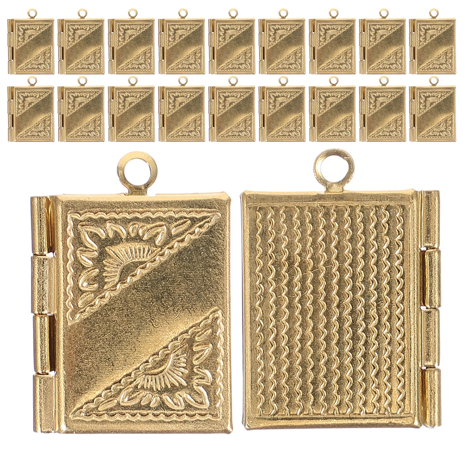 Jewelry Making Books - 20Pcs Copper Rectangle Book Photo Frame
