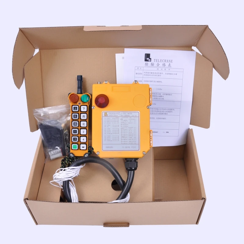 Industrial Remote Control F25-10D Crane Lift Button Switch 10 Double Speed Buttons for Hoist Crane