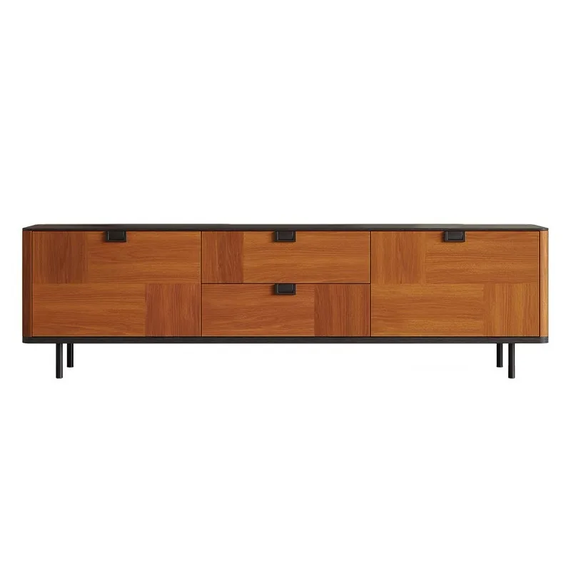 

Medieval teak veneer TV cabinet, chest cabinet, dining side cabinet, modern simple bedroom, dresser, bedside table