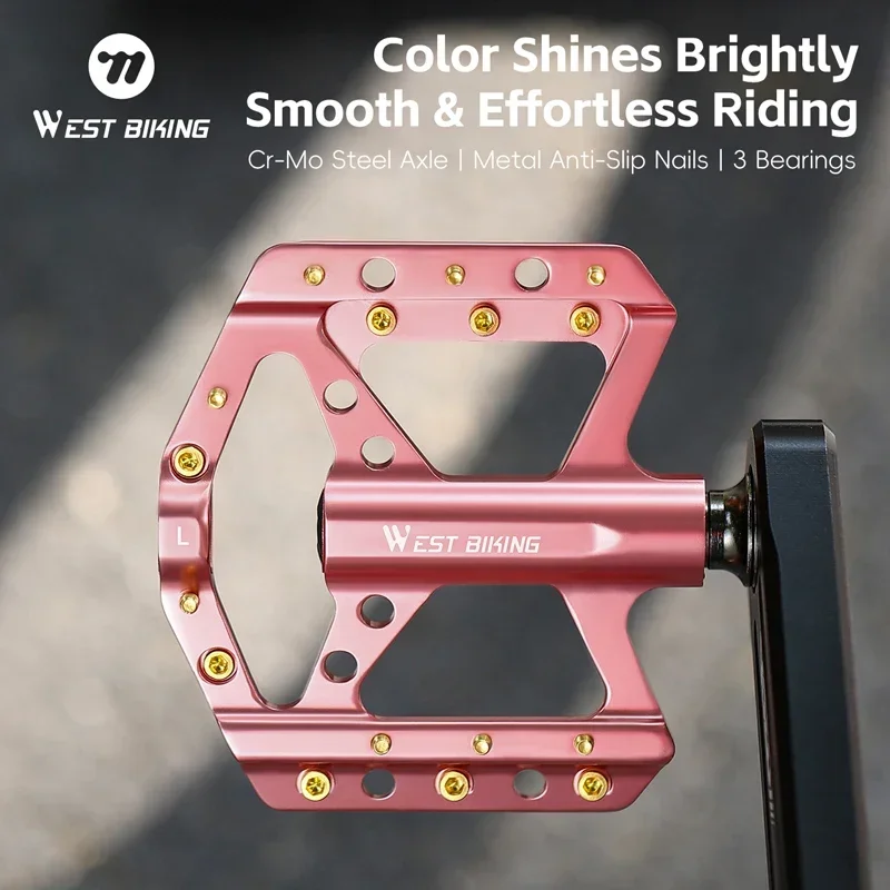 

WEST BIKING Bicycle Pedals 3 Bearing Anti-slip MTB Road Bike Pedals Aluminum Alloy Ultralight Sealed Bearing Cycling Bike Pedals