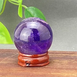Natural Transparent Amethyst Magic Ball Healing Meditation Massage Degaussing Feng Shui Ornaments Home Decoration
