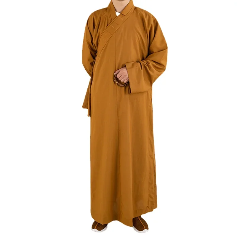 7 Colors Long Robes for Buddhism Monk Clothing Traditional Chinese Buddhist Clothing for Adults Men Haiqing Meditation Gown