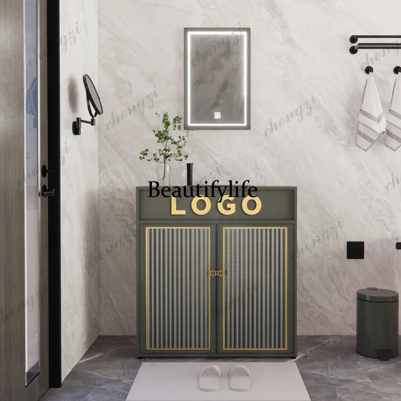 Industrial wind wash basin container integrated forming basin with cabinet wash basin catering retro