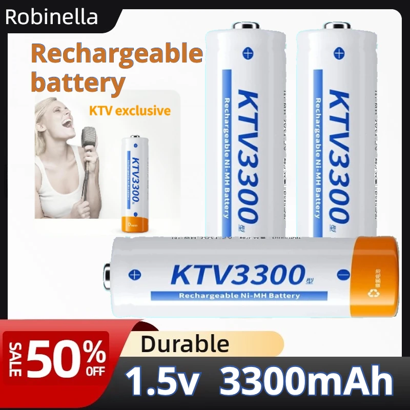 1.2V KTV3300mAh Rechargeable Batteries AA  for KTV Microphone Mouse Flashlight Gamepads Multimeter Radio Camera Trimmer