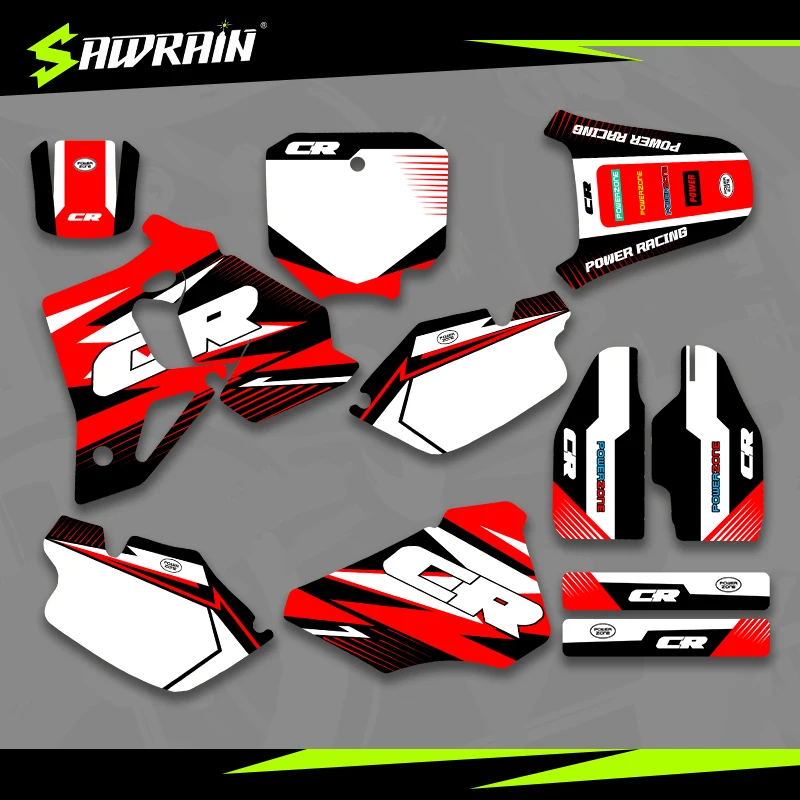 

Sawrain Motorcycle Graphics Backgrounds Decal Stickers Kits for HONDA 96-02 CR80
