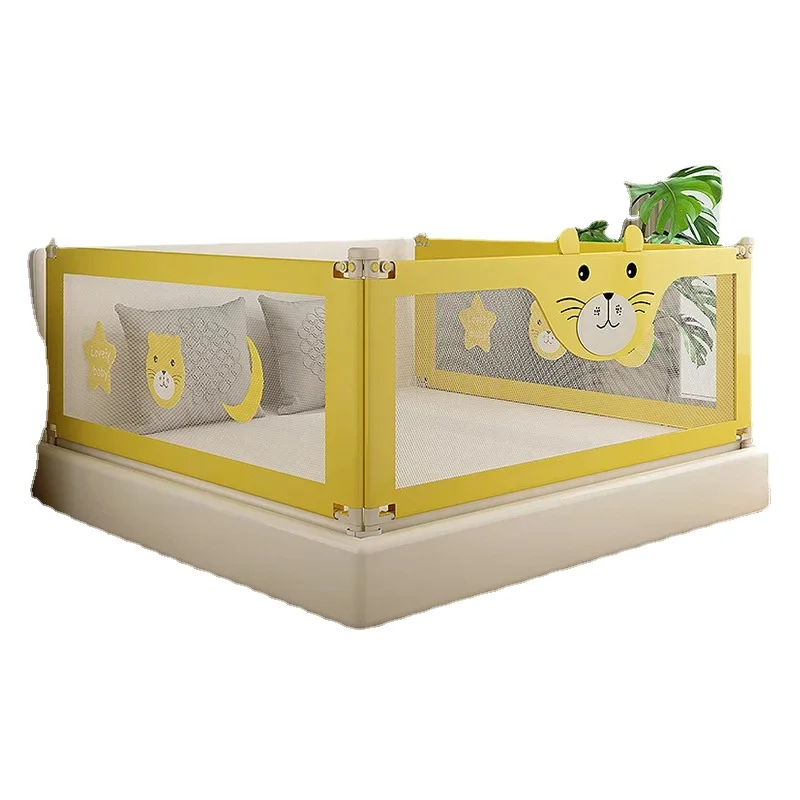 

Crib Guardrail Anti-fall Heightened Children's Baby Night Anti-drop 1.8 Meters 2 Meters Large Bed Fence Playpen