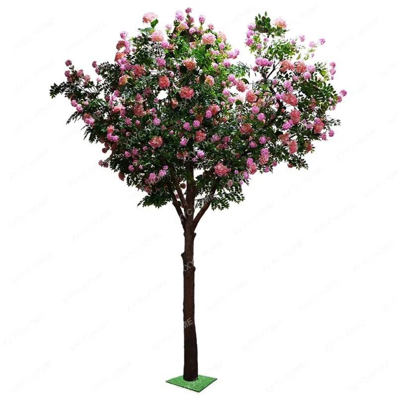 Simulation Hydrangea Tree Indoor Floor Imitative Tree Green Plant Fake Trees Floral Decoration Ornaments