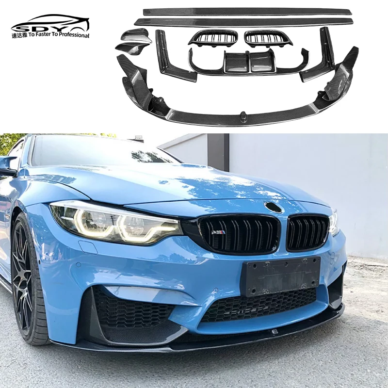 

F80 F82 High Quality Carbon Fiber Front Lip Rear Diffuser Side Skirt Grille Mirror Caps for BMW F80 M3 F82 M4