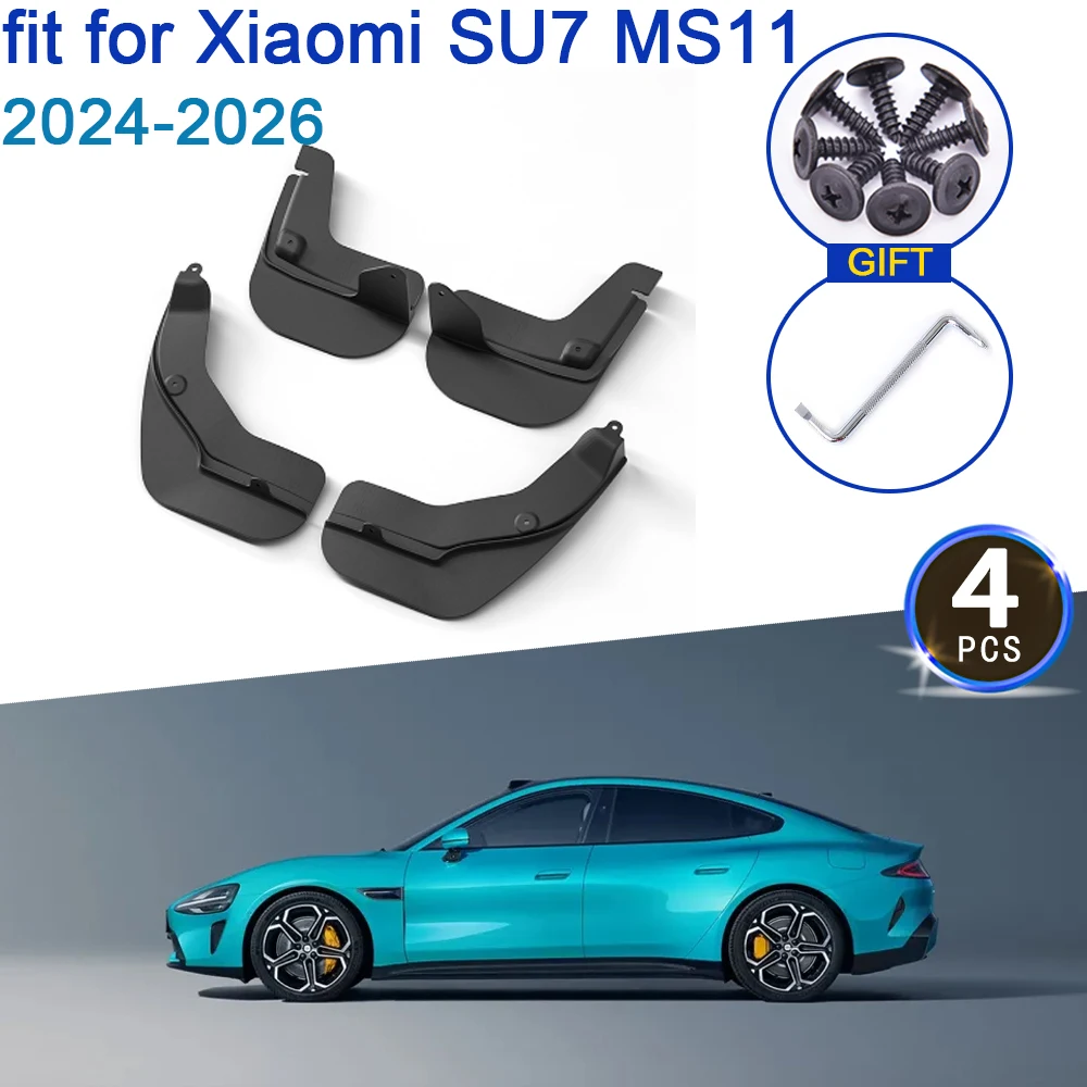 for Xiaomi SU7 Xiao Mi SU 7 MS11 2024 2025 2026 MudFlaps Mudguards Splash Guards Fender Cars Accessories Stickers Auto Parts Mud