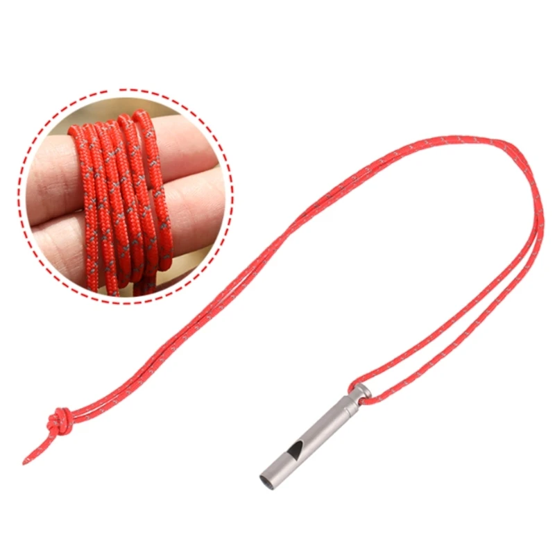 Titaniums Survivals Whistle Louds Outdoor Emergencies Whistle With Cord Waterproof Whistle Outdoor Tool for Women Man