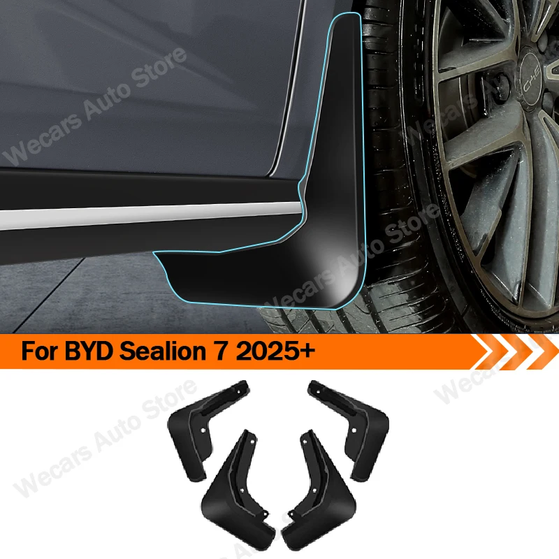 

For BYD Sealion 7 2025+ car fender splash guard front rear fender protection exterior fender auto accessories 4PCS