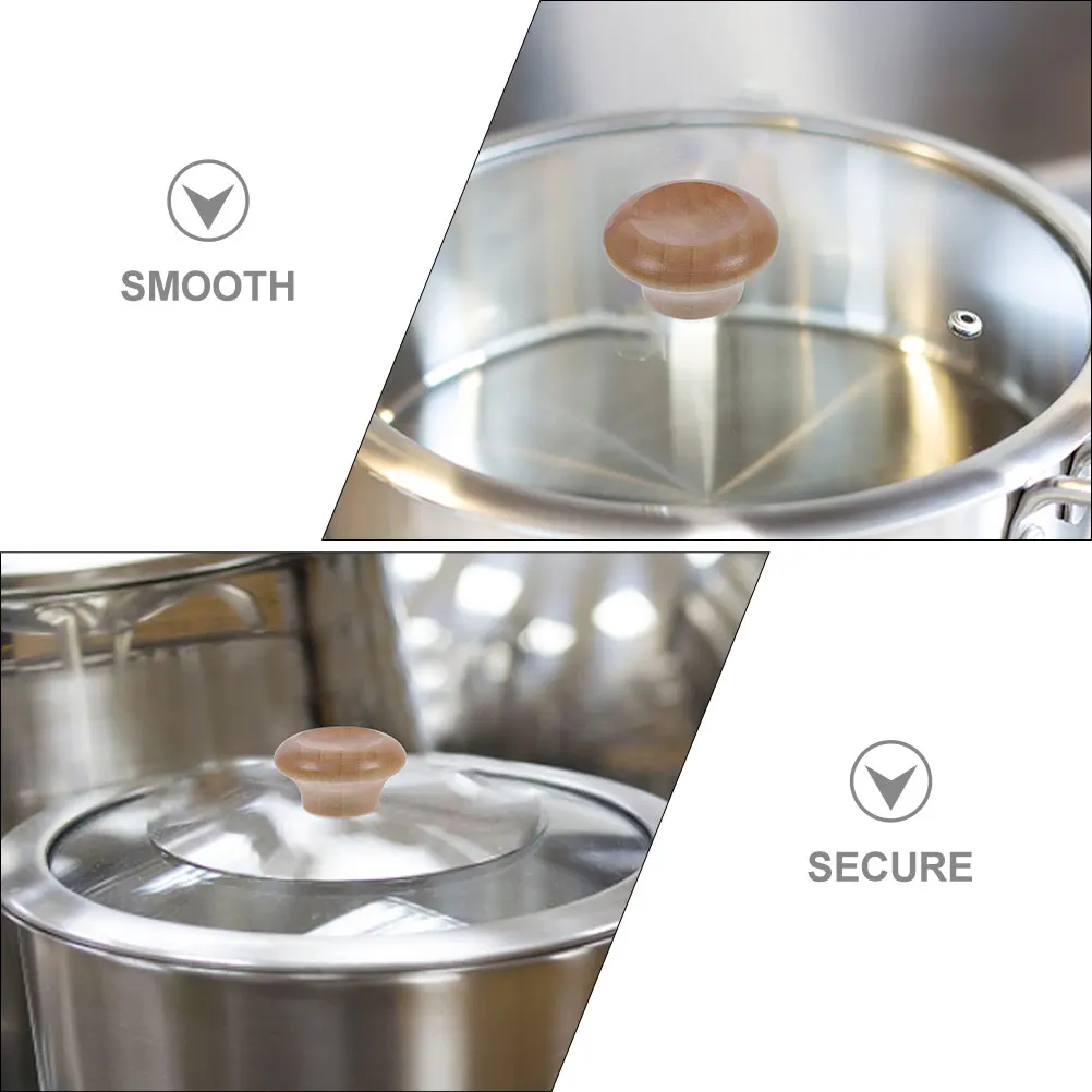 

4pcs Wood Pot Handles Sturdy Wear-Resistant Compact Universal Pan Replacements Kitchen Accessories Handle For Pots Pans