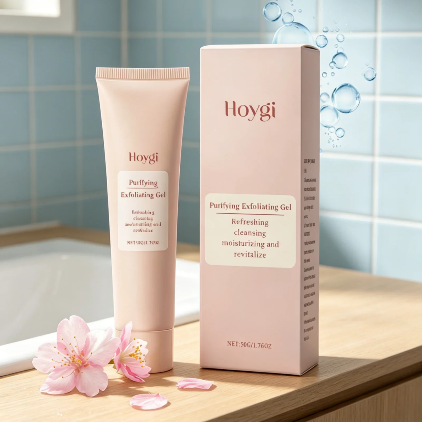 Hoygi Facial Exfoliator Moisturizing Brightening Pore Minimizing Gentle Cleaning Dead Skin Remover Purifying Exfoliating Gel 50g view 6