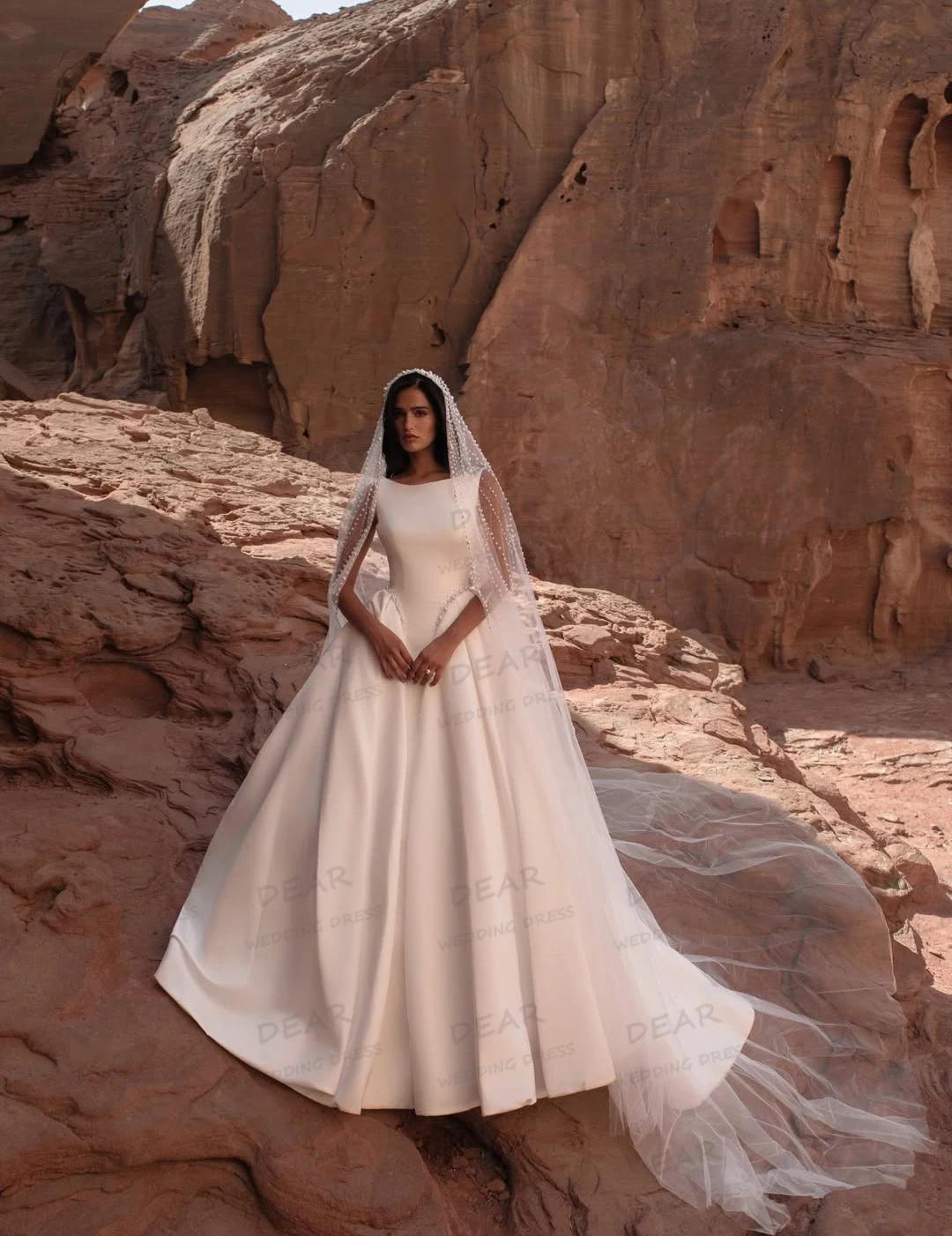 

Simple Boat Neck Wedding Dresses Sleeveless Backless Satin Women A Line Bridal Gowns Ruffles Formal Vestidos De Novia Customized